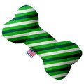 Mirage Pet Products St. Patricks Stripes 10 in. Stuffing Free Bone Dog Toy 1224-SFTYBN10